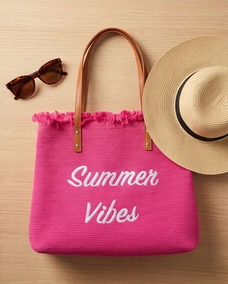 Strandtas Met Rits- Grote Shopper- Katoen