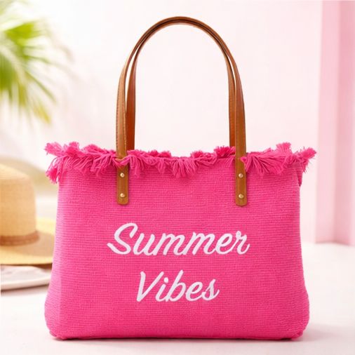 Strandtas Met Rits- Grote Shopper- Katoen