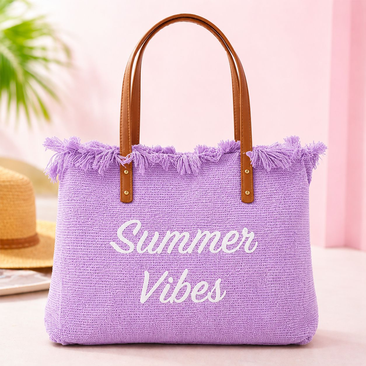Strandtas Met Rits- Grote Shopper- Katoen