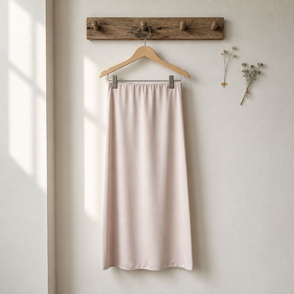 Koker Rok- Satin Look - Champagne
