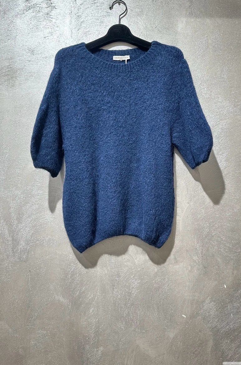 One Size Alpaca Trui Met Korte Mouwen