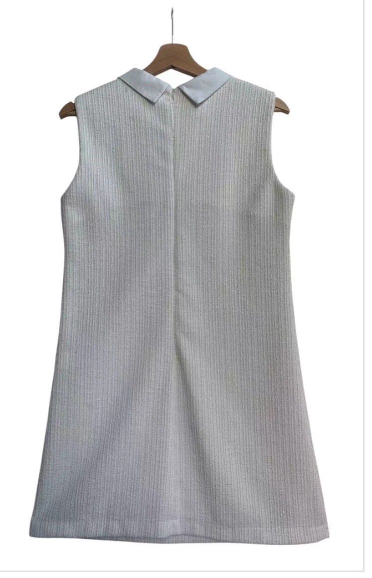 Sparkling Tweed Jurk met Kraag – Elegant Chic