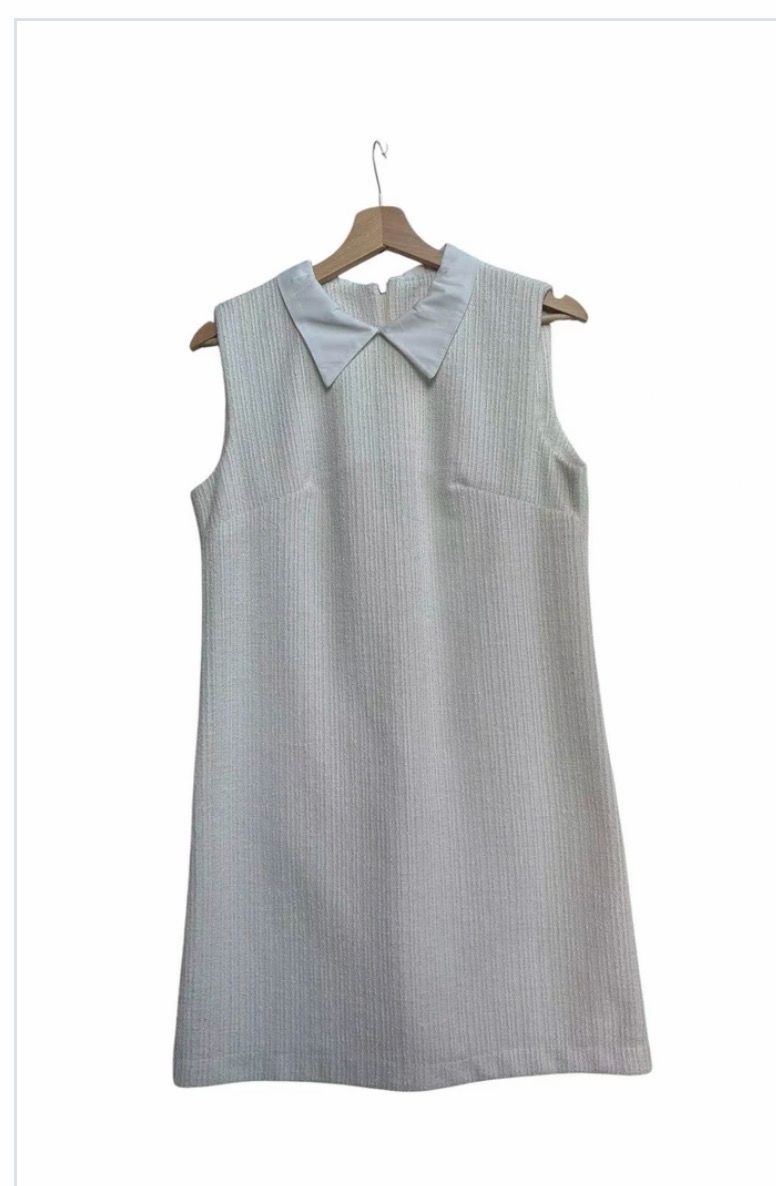 Sparkling Tweed Jurk met Kraag – Elegant Chic