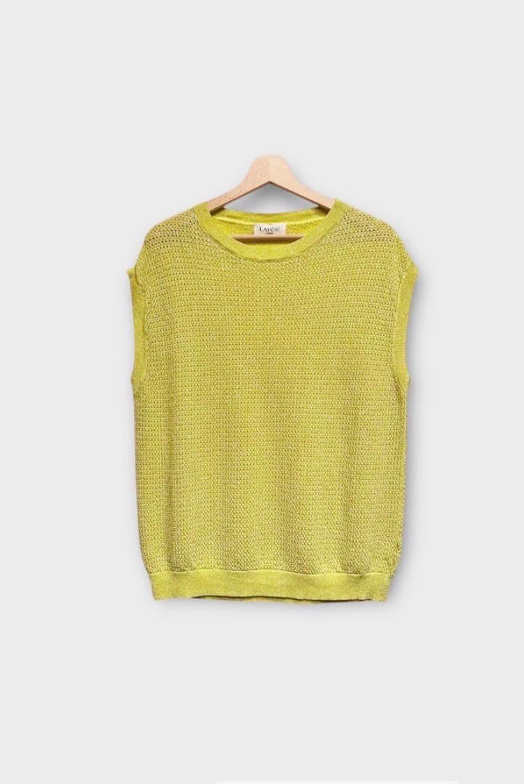 Mouwloze Top/ Sweater In Sparkling Viscose