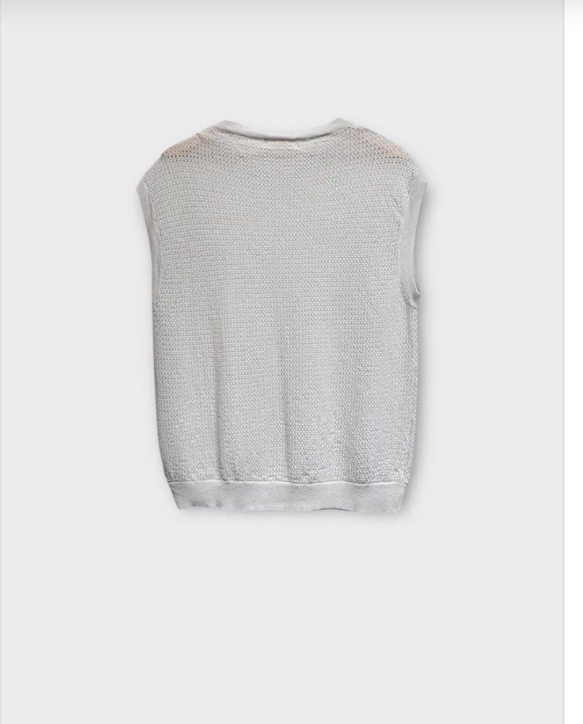 Mouwloze Top/ Sweater In Sparkling Viscose