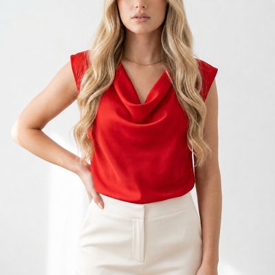 Satin Look Viscose Top