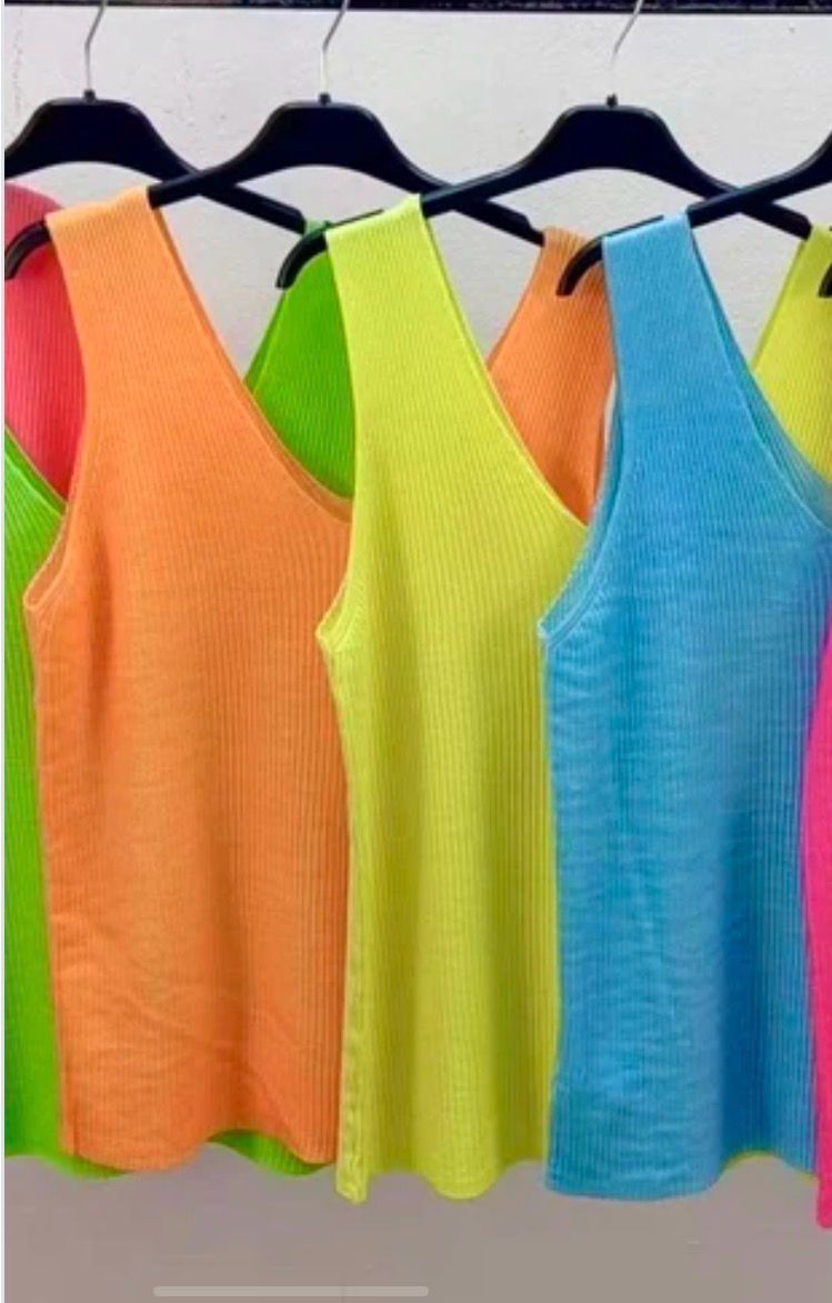 Viscose Knit Tank Top - Zomerse V Hals Top
