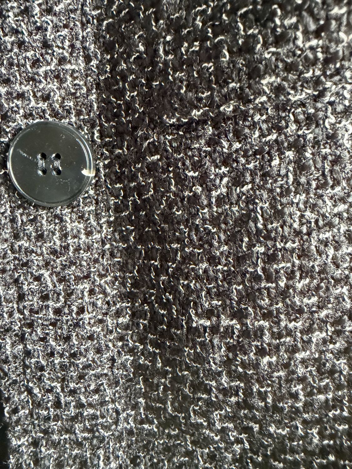 Tweed Tussenseizoen Jasje met Zakdetails – Ecru &amp; Antraciet- Kort Jasje voor Dames