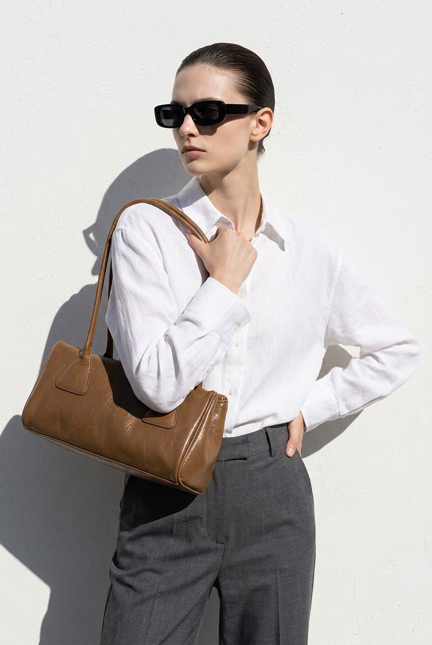Vintage Cylinder Handtas – Luxe Minimal Bag