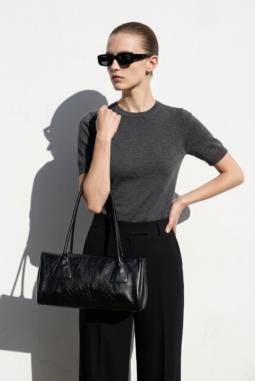 Vintage Cylinder Handtas – Luxe Minimal Bag