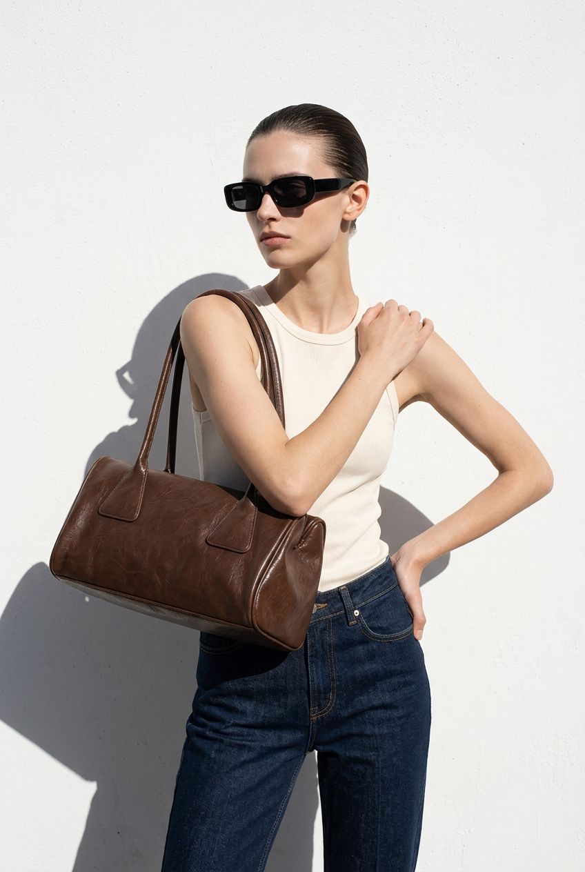 Vintage Cylinder Handtas – Luxe Minimal Bag