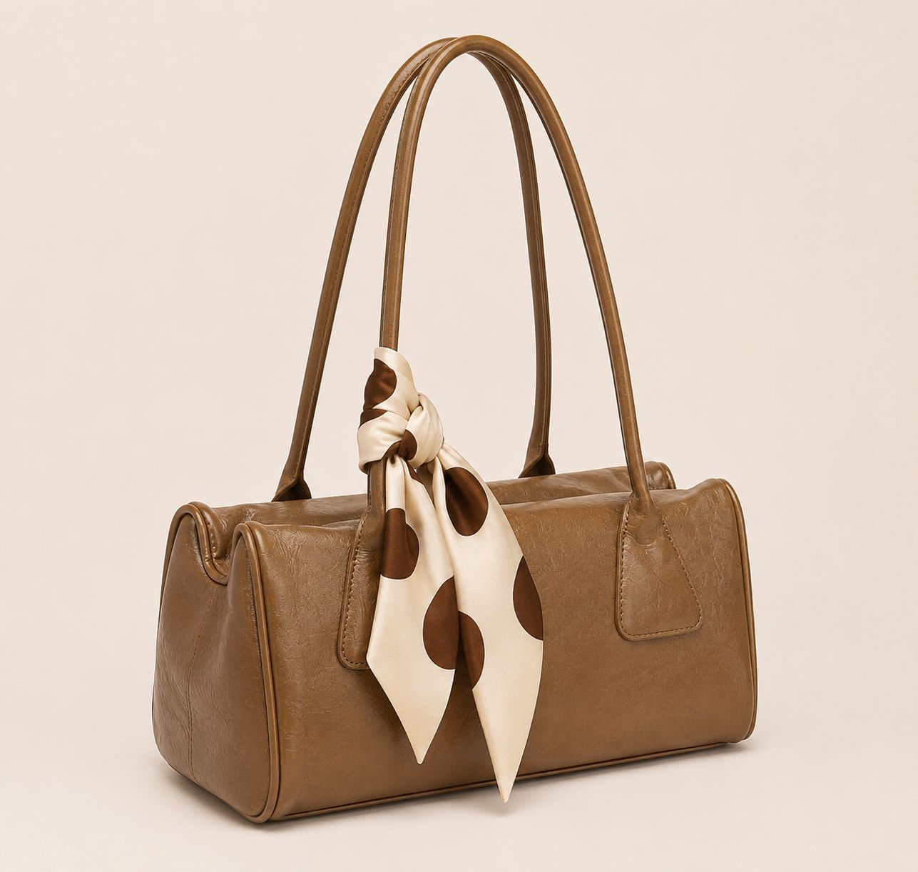 Shop The Look - Premium Straight Cut Blazer – Lichte Straight Gut Jeans - Camel Tas