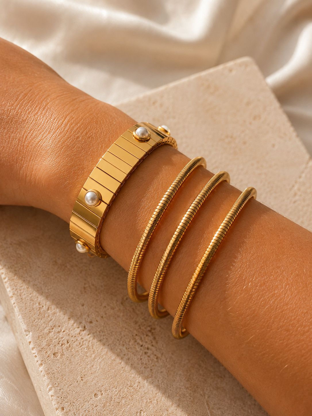 Sieradenset - Armbanden Set- Stainless Steel Armband Set