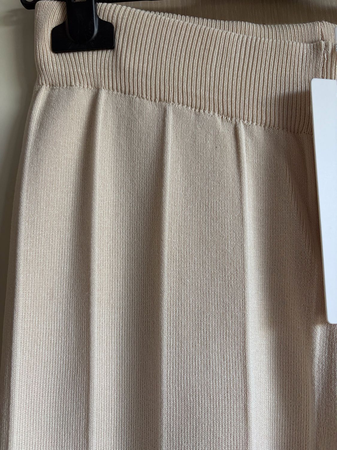 Comfy Knitted Pants - All Season Pants- Beige - -zwart- Wide Leg - Broek Met Stretch Voor Dames
