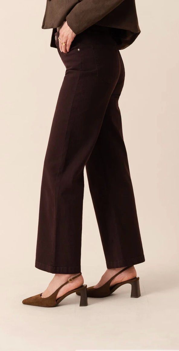 Classic Light Flare Straight Fit Jeans – Plum