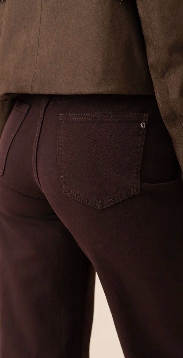Classic Light Flare Straight Fit Jeans – Plum