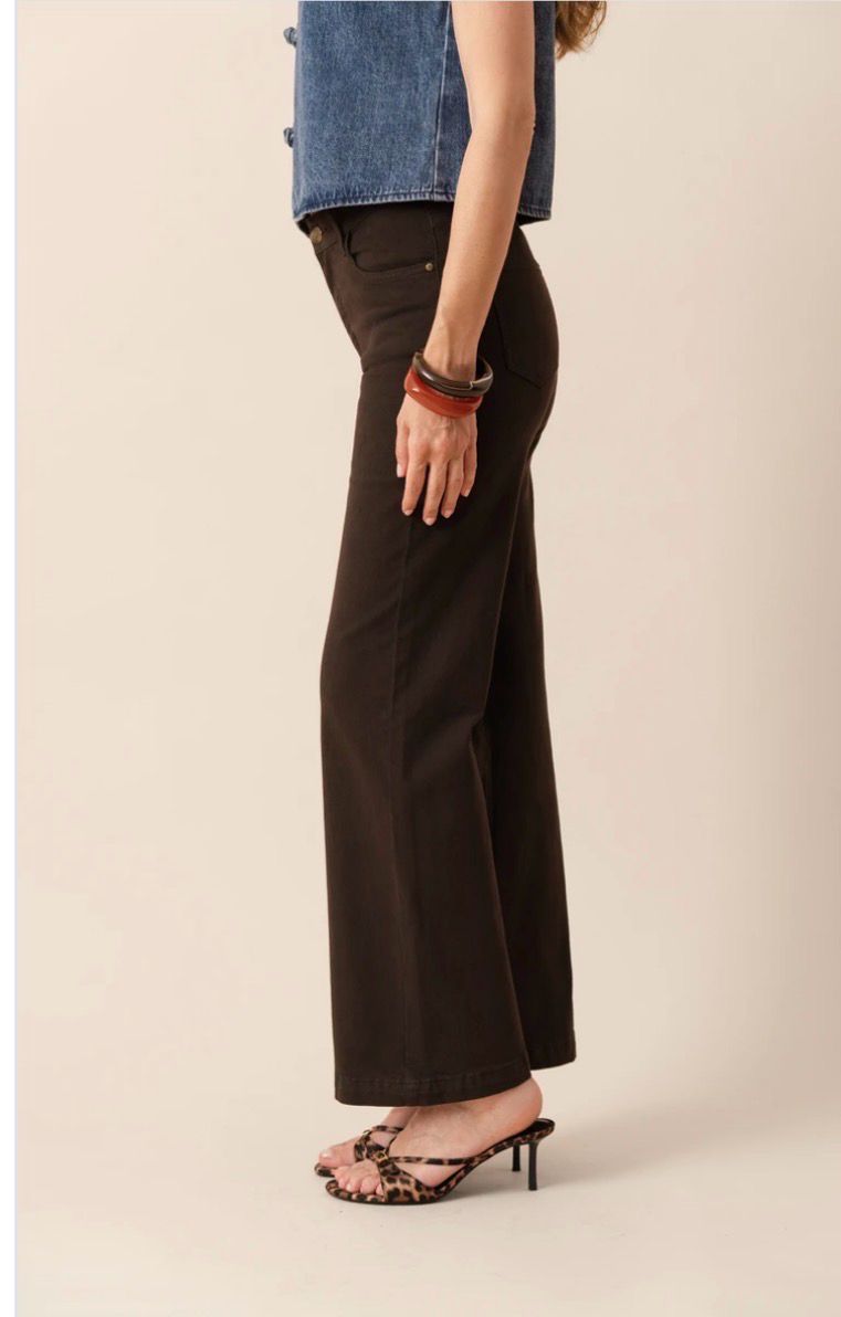 Classic Light Flare Wide Leg Jeans – Chocolate