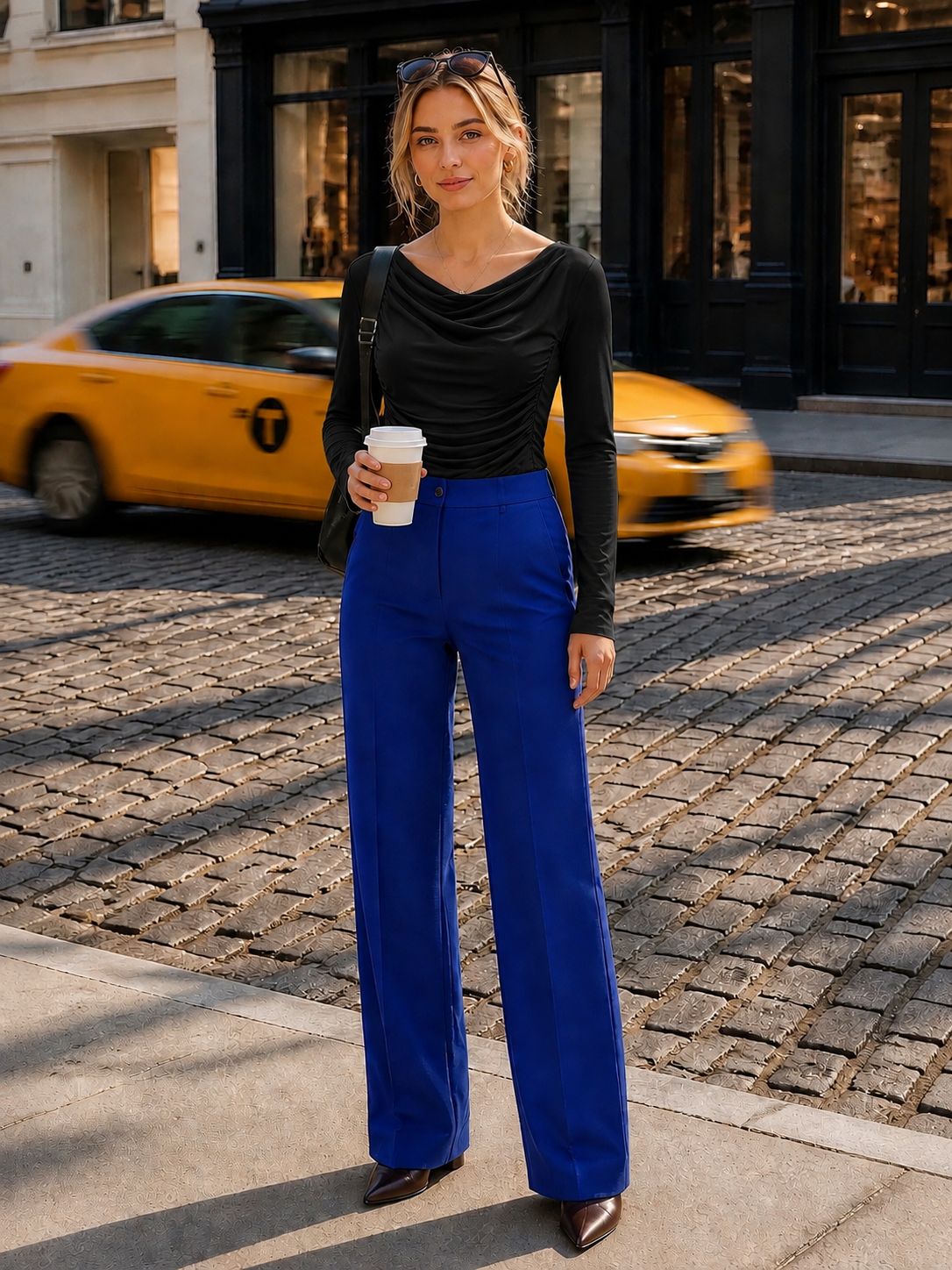 Draped Cross Over Off Shoulder Elegance Top – Zwart