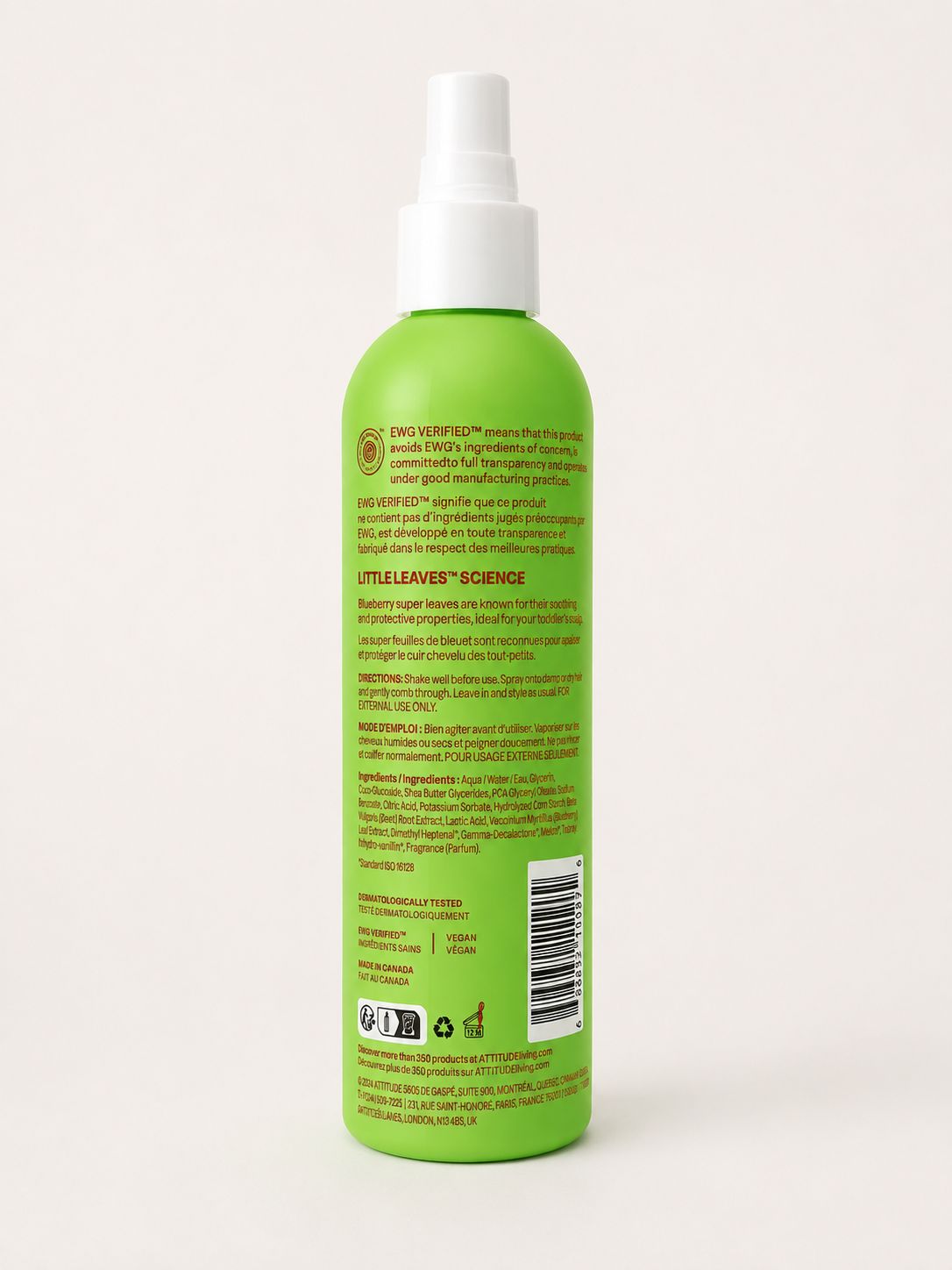 Detangle Set- Bamboo After Brush En Little Leaves Detangle Spray- Attitude