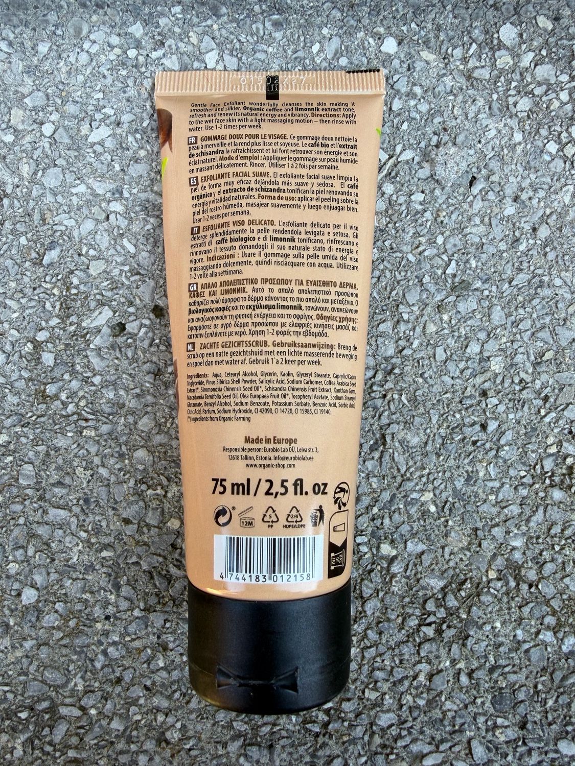 Organic Shop Gentle Face Exfoliant Coffee &amp; Limonnik – Zachte Gezichtsscrub