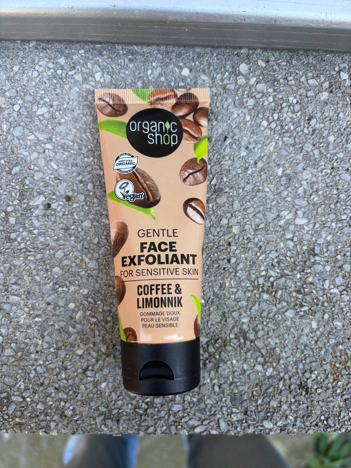 Organic Shop Gentle Face Exfoliant Coffee &amp; Limonnik – Zachte Gezichtsscrub
