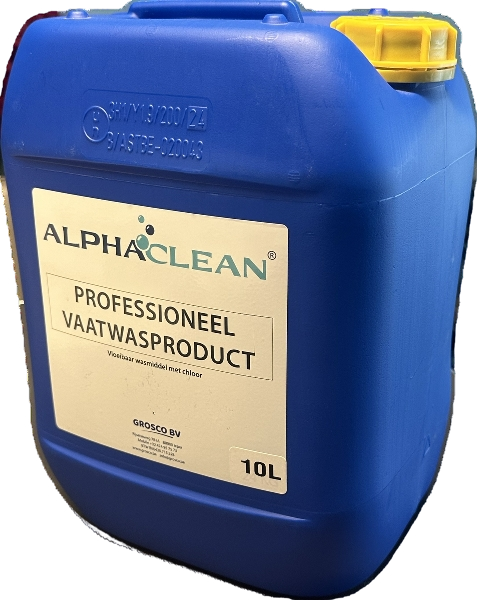 PROFESSIONEEL VAATWASPRODUCT 10L Met Chloor ALPHACLEAN ®