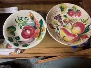 hand painted italian bowl 10 inch and 12 inch