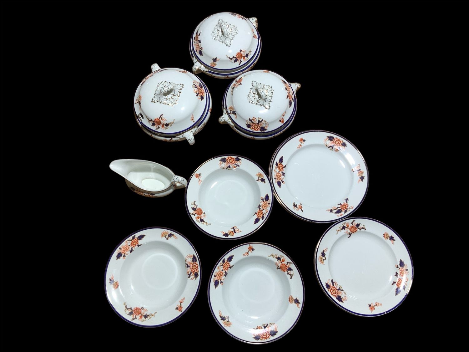 13 PIECE VINTAGE BOOTHS DINNER SET