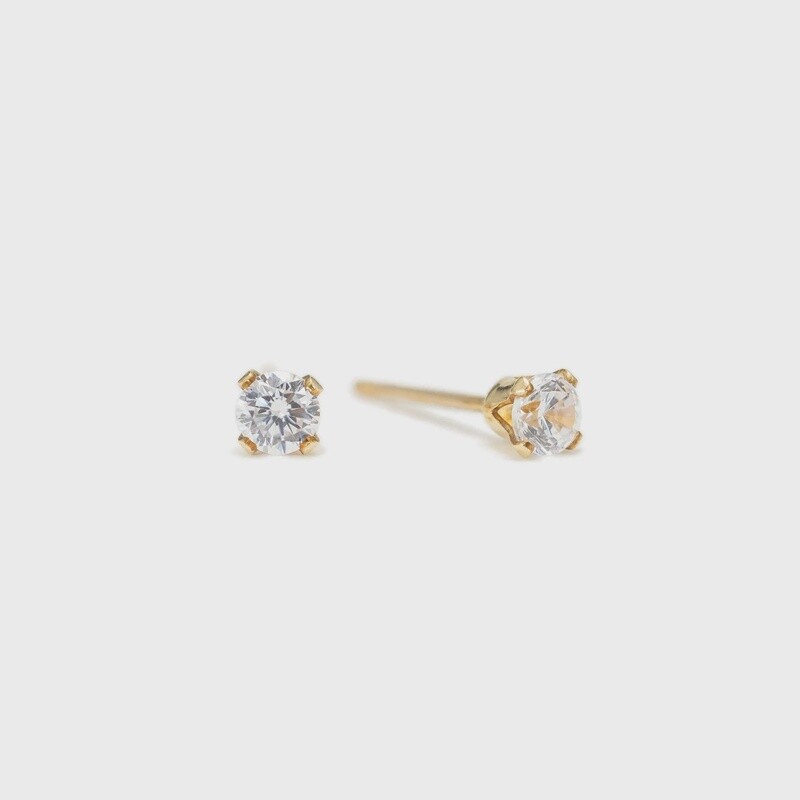 BO April Birthstone Gold-Filled Stud