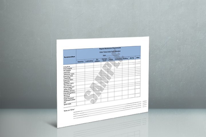 Equipment Maintenance Checklist