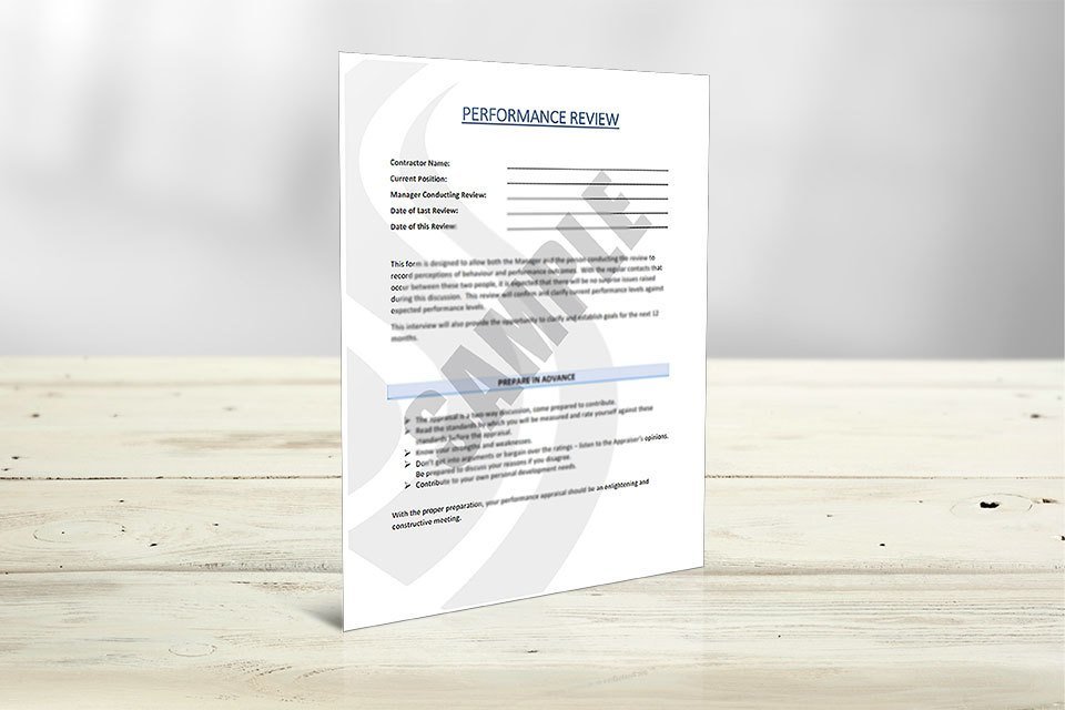 Staff Performance Review (8 pages)