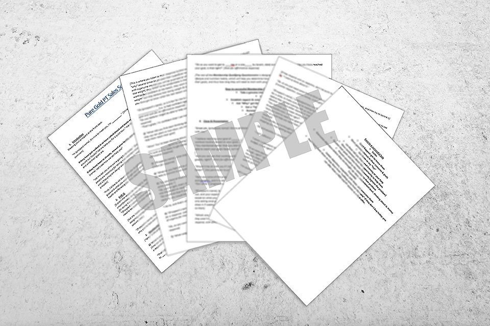 Pure Gold PT Sales Script (5 pages)