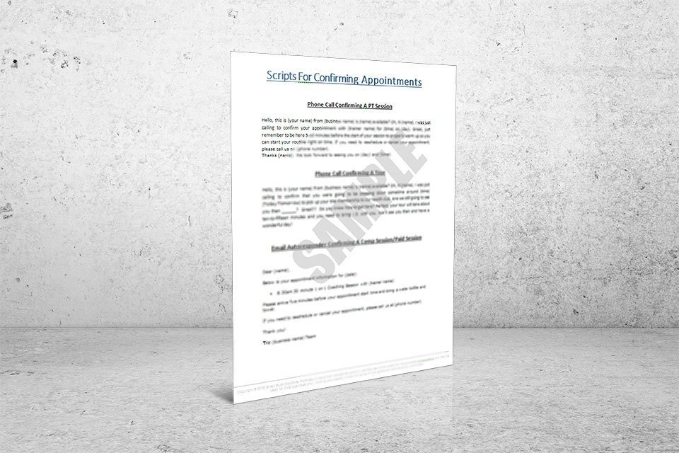 Scripts for Confirming Appointments