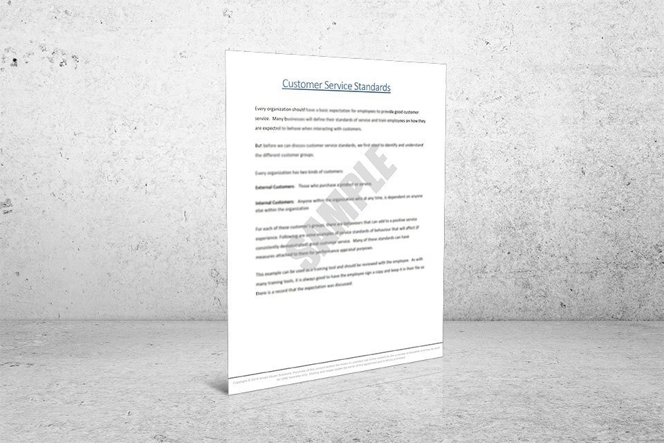 Customer Service Standards (3 pages)