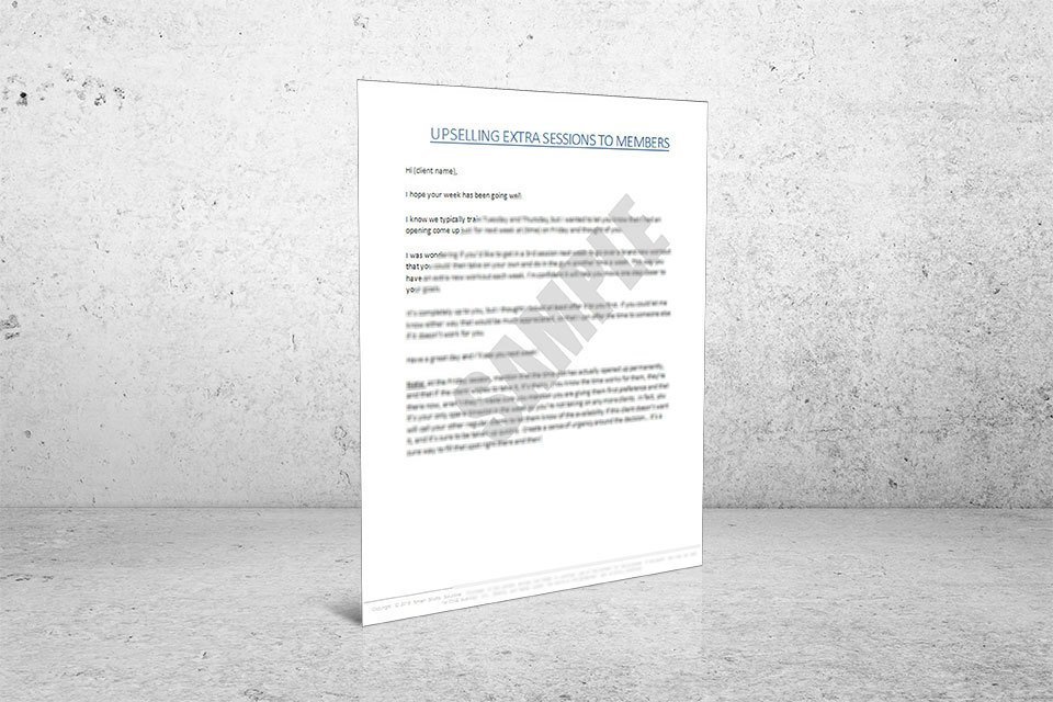 Upselling Extra Services To Current Members (2 pages)