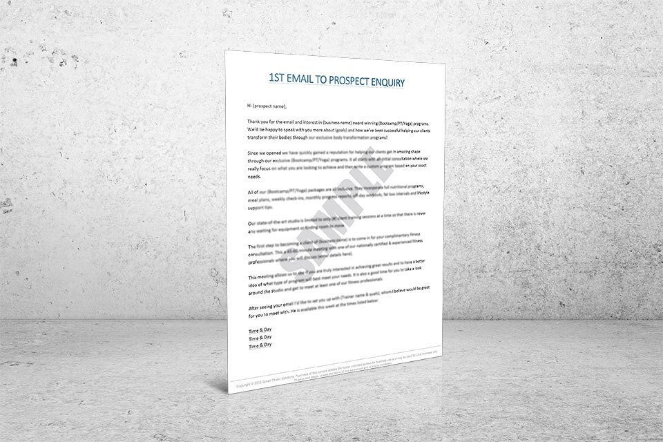 Enquiry Follow Up (3 part series) (4 pages)