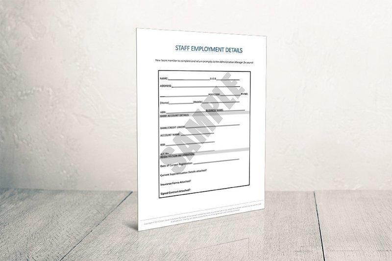 Staff Employment Details (3 pages)