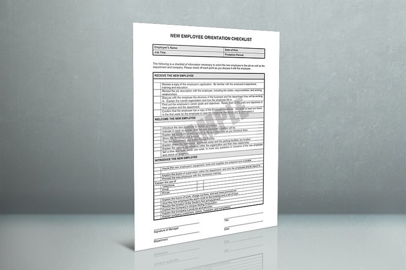 Staff Induction & Orientation Checklists