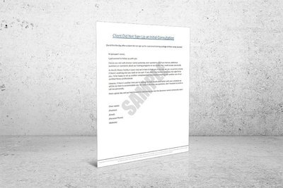 Client did not sign up