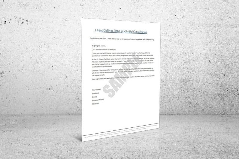 Client did not sign up