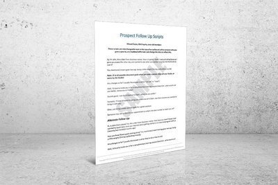 Prospects Follow Up Scripts (4 pages)
