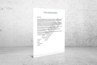 Price Increase Alert! (3 pages)