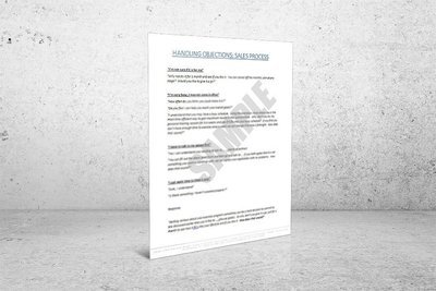Handling Objections In The Sales Process (6 pages)