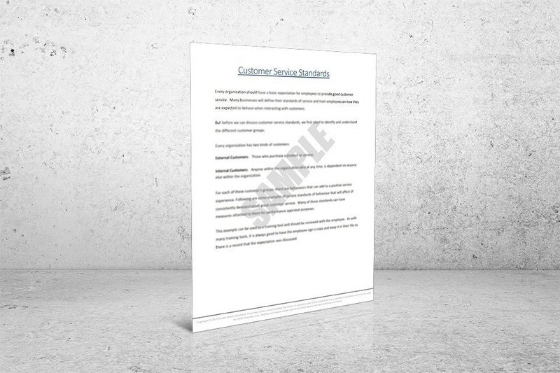 Customer Service Standards (3 pages)