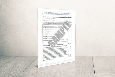 Pre Commitment Questionnaire (10 pages)