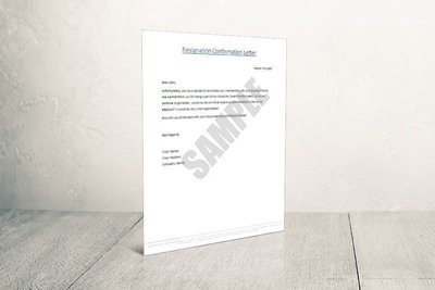 Resignation Confirmation Letter