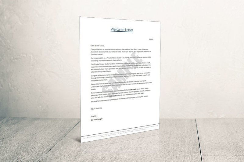 New Client Welcome Letter