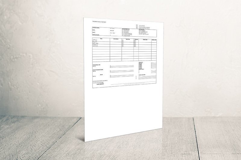 Trainer's Daily Planner
