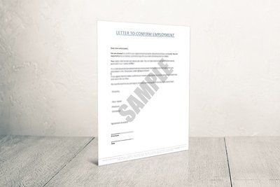 Letter To Confirm Employment