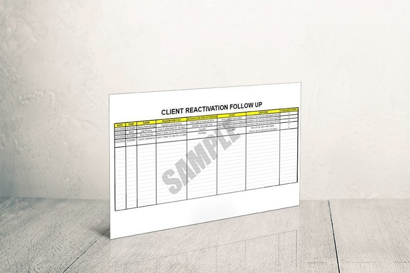 Client Reactivation Worksheet Template